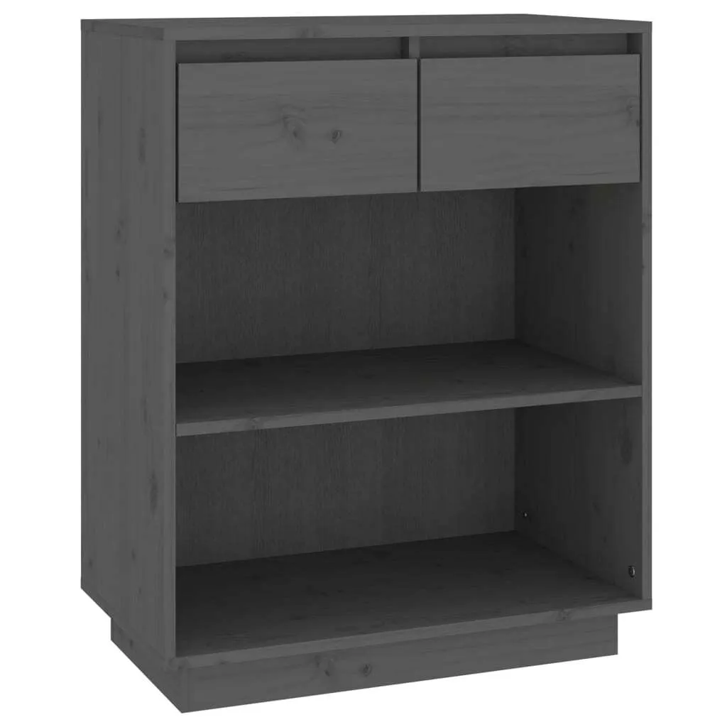 Offerta Mobile Consolle SYFAX™ 60x34x75 cm Grigio - Pino Massiccio Top