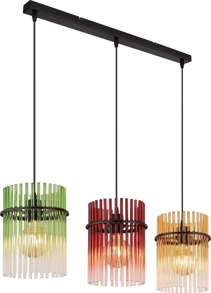 Globo Lighting|Hängeleuchte Metall schwarz matt, 3x E27