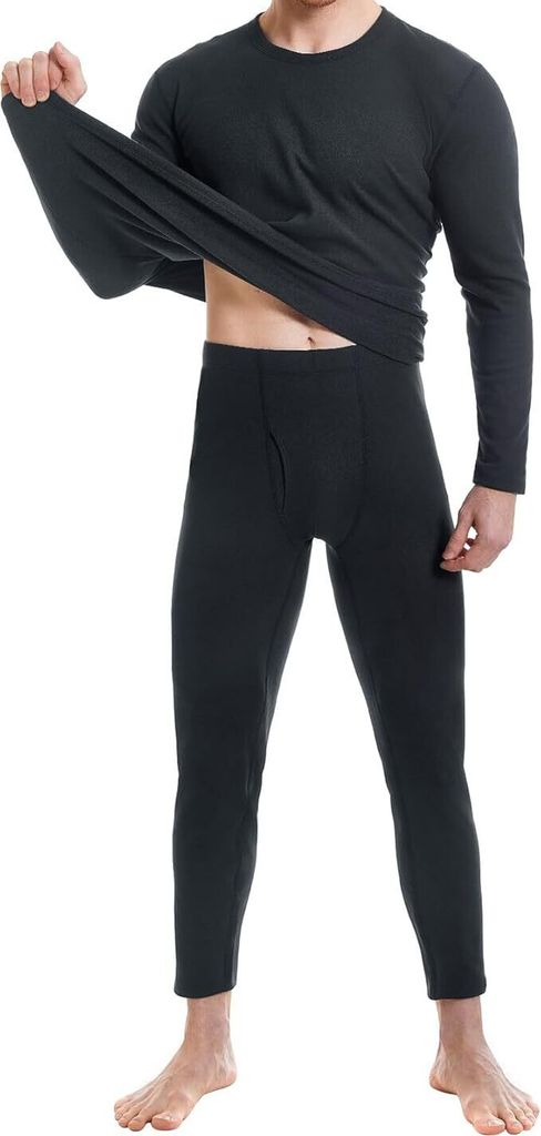 Set Biancheria Intima Termica Uomo SIMIYA - Maglia E Pantalone Con Interno In Pile, Caldo, Ultraleggero, Elasticizzato, Per Sci E Inverno