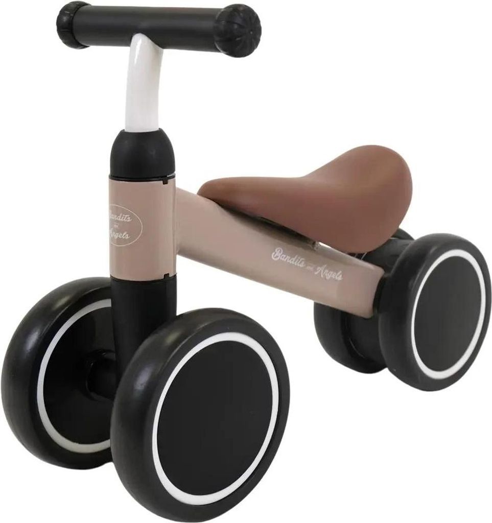 Bandits & Angels Laufrad Little Starter Sandbeige ab 1 Jahr für Jungen und Mädchen - Metall - Beiges Laufrad - Kompakt und sicher für drinnen un...