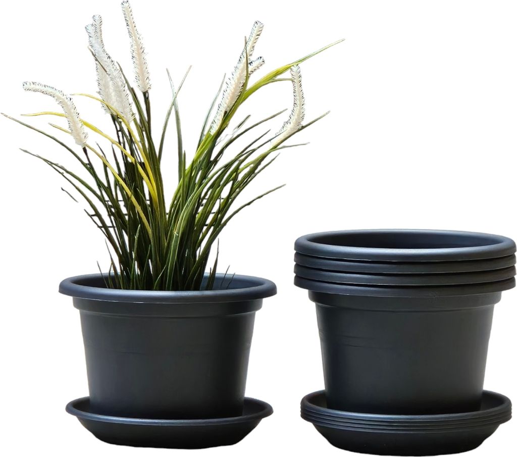 Basic 18cm Anthrazit mit Untersetzer 4er SET