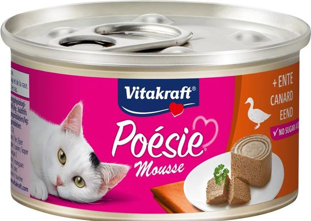 VITAKRAFT Poésie Mousse Duck - nassfutter für Katzen - 85g