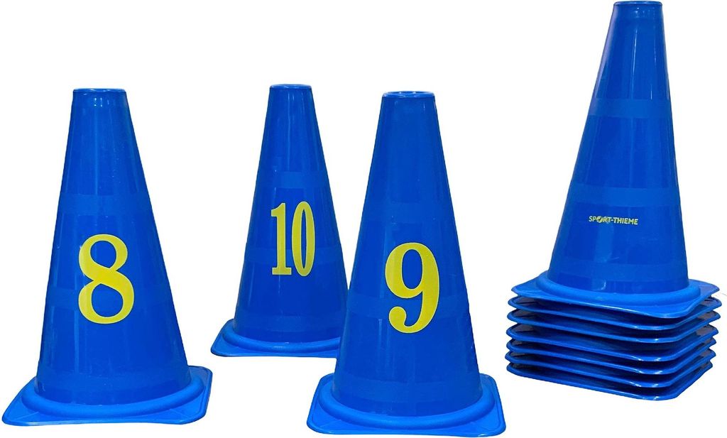 Sport-Thieme Markierungskegel-Set "Zeichen", Zahlen 0-10