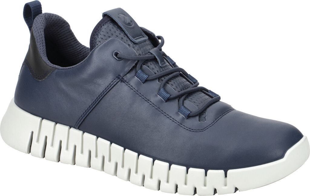 Ecco GRUUV Herrenschuhe - bequeme Schnür Halbschuhe blau Freizeit NEU