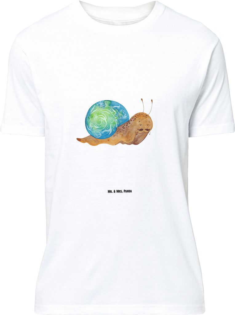 Mr. & Mrs. Panda Größe M T-Shirt Schnecke Sir - Weiß - Geschenk, Lebensmut, Lustige Sprüche, Lebenszeit, Schnecken, Shirt, Herren, Weisheit, Mo...