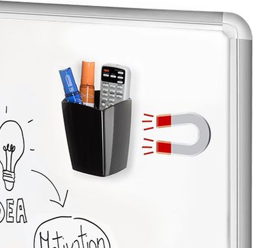 CEP Stifteköcher magnetisch 2 Fächer schwarz Produktbild 