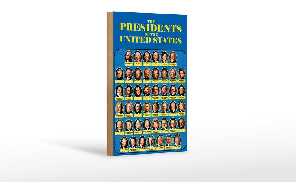 Holzschild Spruch 12x18cm the presidents of United States