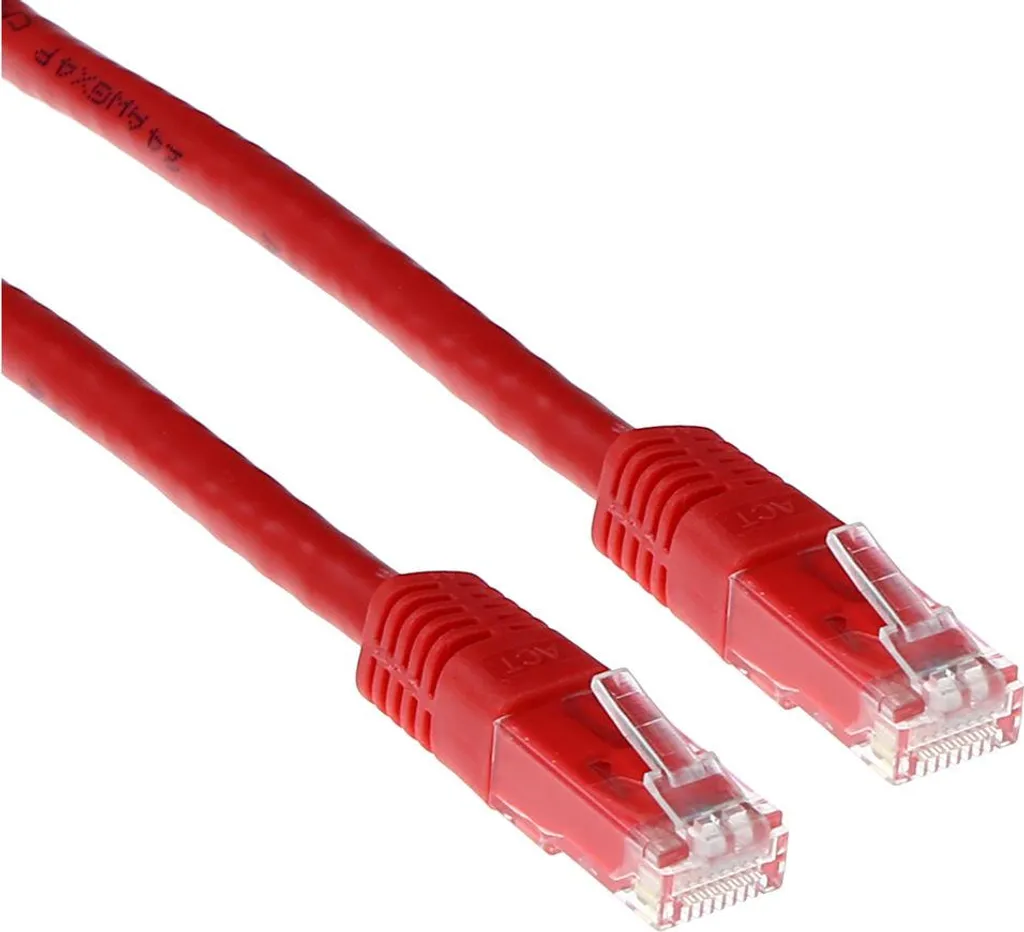 Cavo Ethernet ACT Cat6A LSZH 10m Rosso | Alta Velocità 10 Gigabit