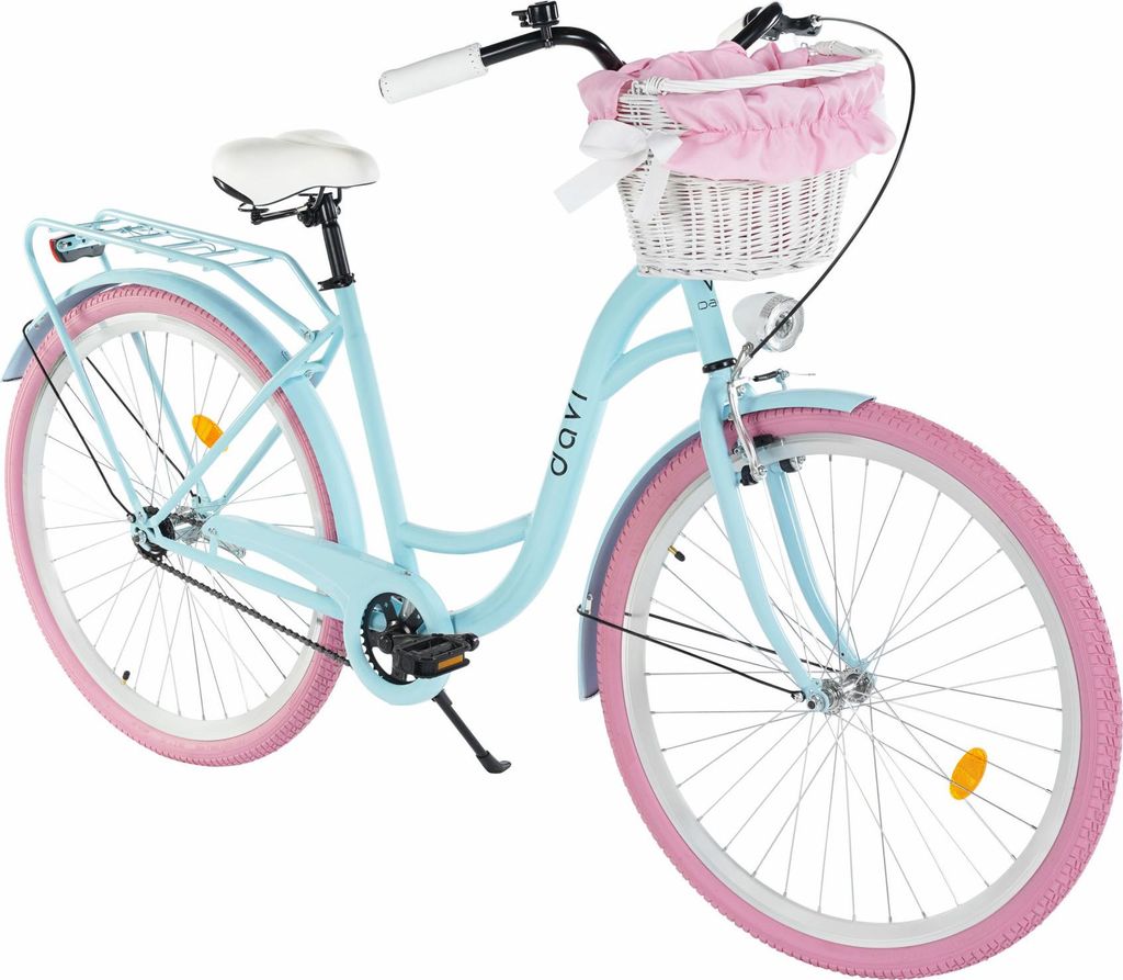 Damenfahrrad Davi Lila 28", 1 Gang, 155-180 cm, Blau/Rosa Produktbild 