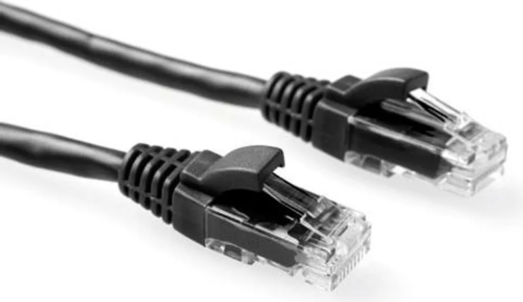 ACT Black 10 metri di cavo patch U/UTP CAT6 a livello di componente con connettori RJ45