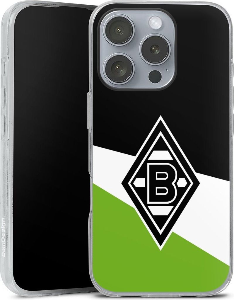 DeinDesign Handyhülle für Apple iPhone 16 Pro Silikon Hülle Case Smartphone Schutzhülle Borussia Mönchengladbach Gladbach Offizielles Lizenzpr...