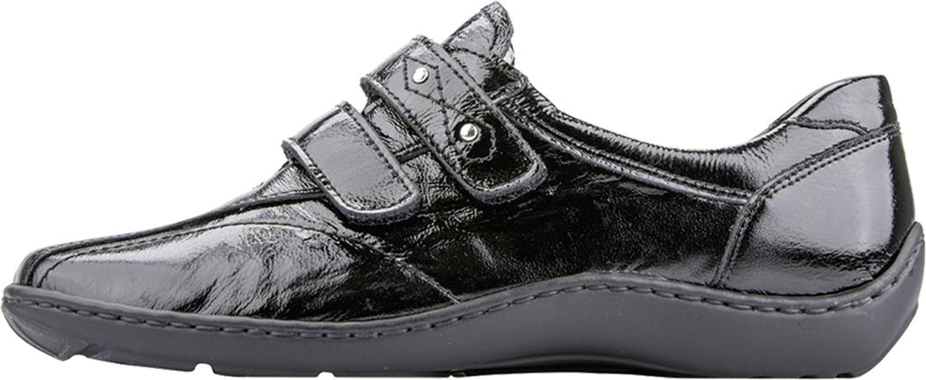 Waldläufer HENNI Klett- Halbschuh, Taipei (Lack), Schwarz, Pro-Aktiv Fussbett, Weite H, 496301-143-001 37
