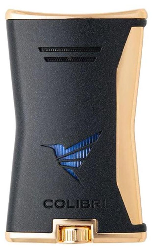 Colibri Feuerzeug Slim Schwarz/Gold, unbefüllt Produktbild 