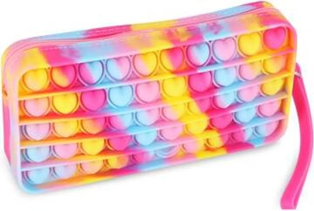 OFFERTA EASY Flow Astuccio Antistress Silicone Cuori Arcobaleno