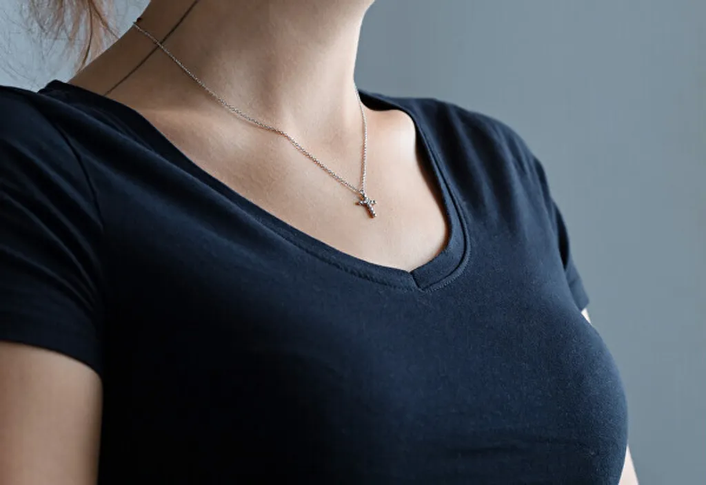 Collana d'argento con croce AGS1226/47 - 2