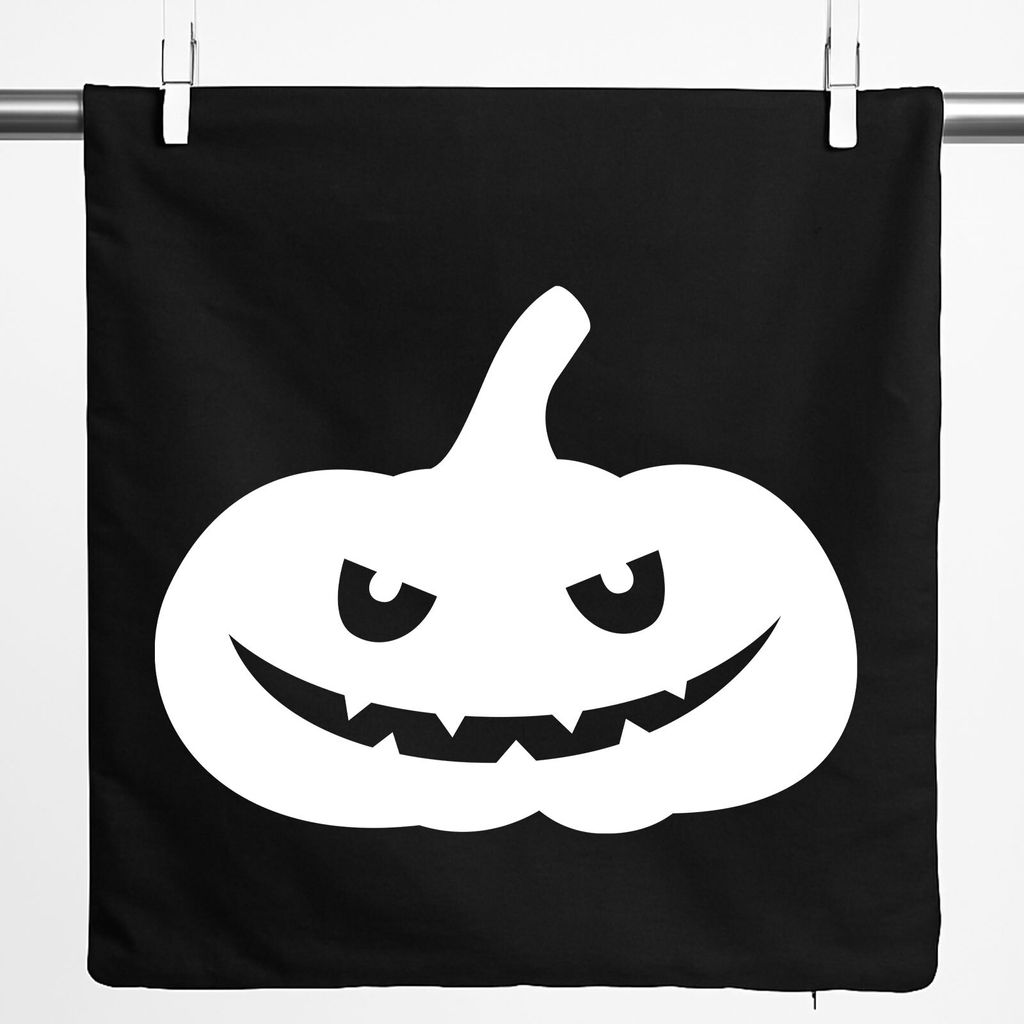 Huuraa Kissenbezug Halloween Kürbis Pumpkin 40x40cm Black Baumwolle Dekokissenbezug Geschenkidee
