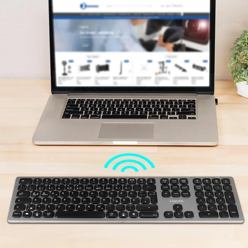 Clavier Multi-Dispositifs LogiLink sans fil Bluetooth pour Mac et PC - 5