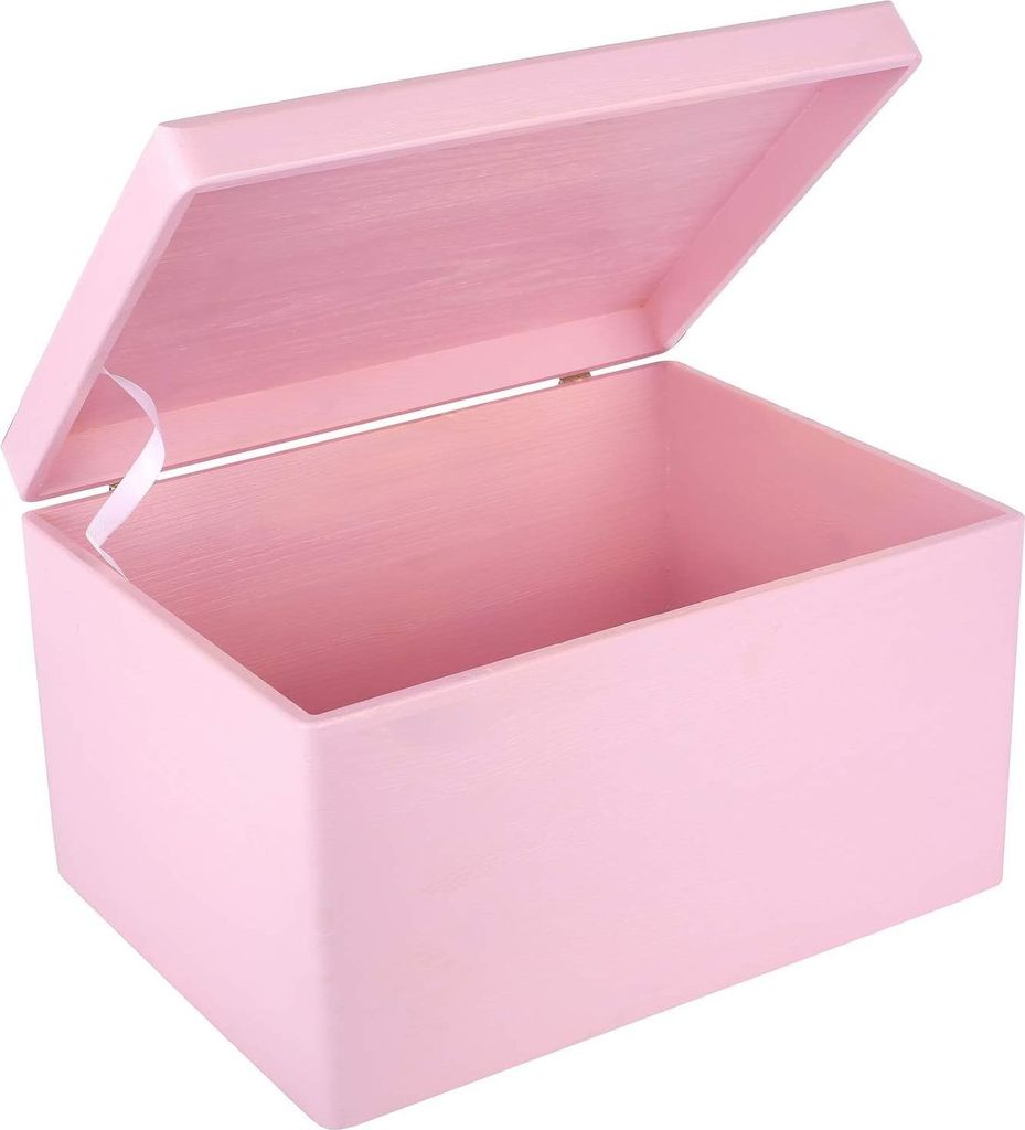 Creative Deco XXL Rosa Grande Scatola in Legno Porta Immagine del prodotto 