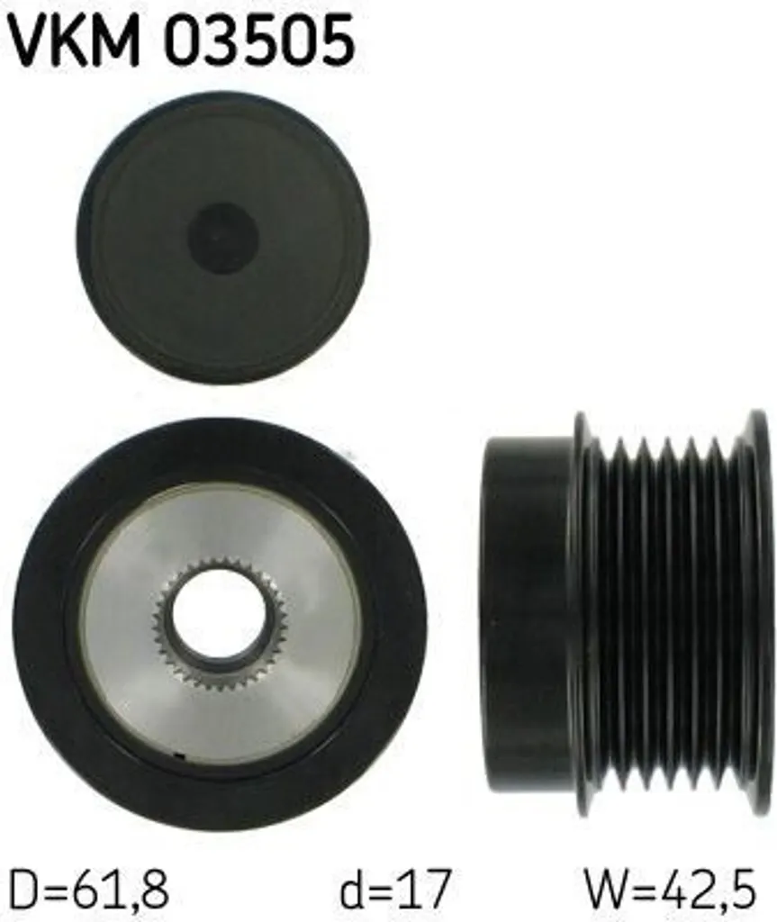 SKF VKM 03505 Ruota Libera Alternatore per Astra H e Zafira B - SKF 1204175
