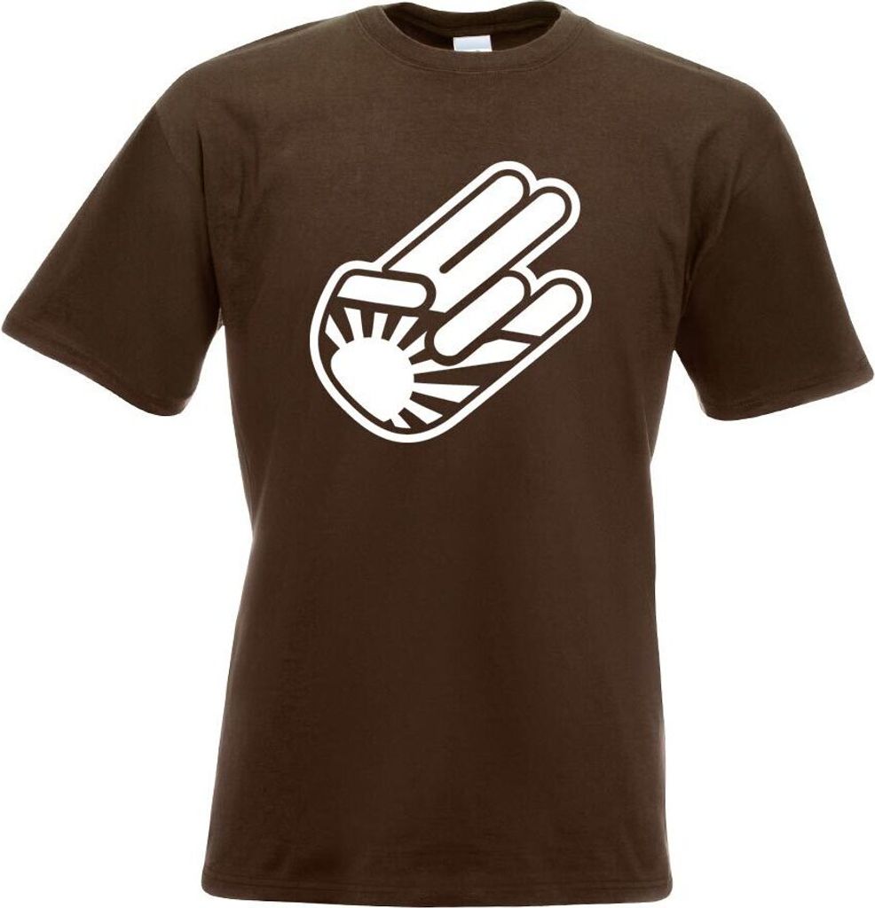 Kiwistar - T-Shirt - Chocolate - kleine Japan Shocker Hand Herren Funshirt Bedruckt Design Sprüche Spruch Motive - mit Motiv Bedruckt - Funshirt D...
