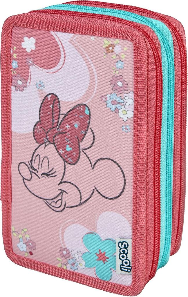 Piórnik potrójny z wyposażeniem Myszka Minnie Zdjęcie produktu 