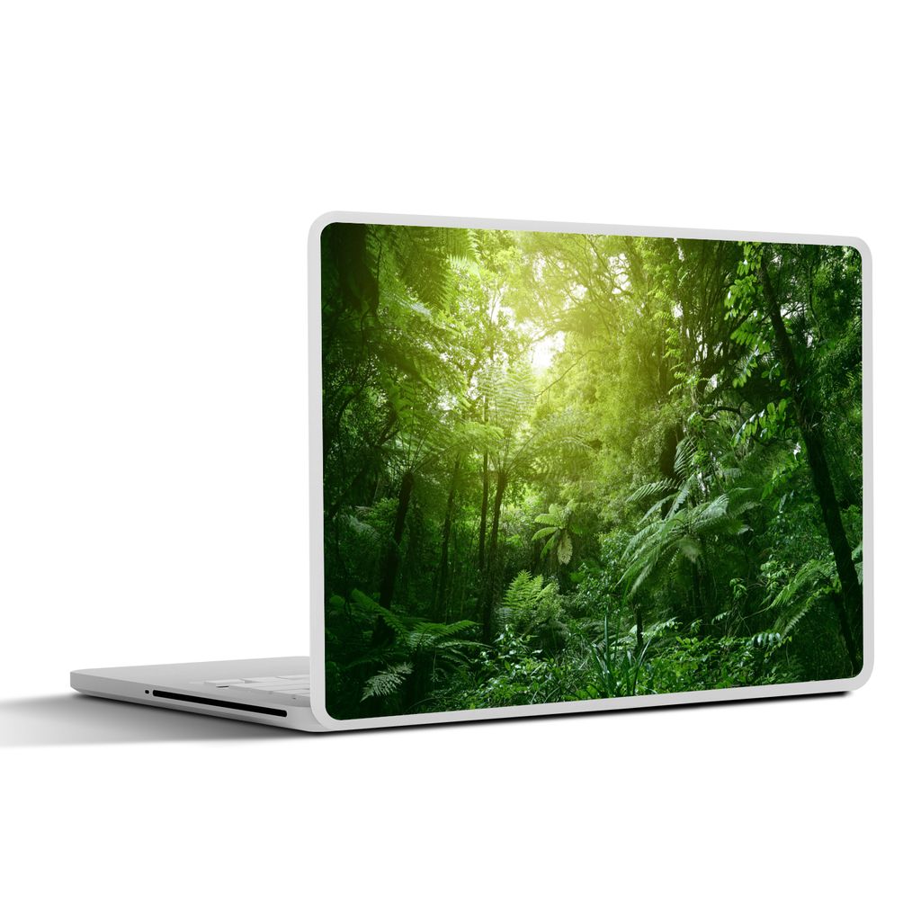 MuchoWow Laptop Aufkleber Sticker Cover Dschungel - Pflanzen - Blätter - Jungen - Mädchen - Kinder 36.5x27.5 cm - Laptop-Sticker