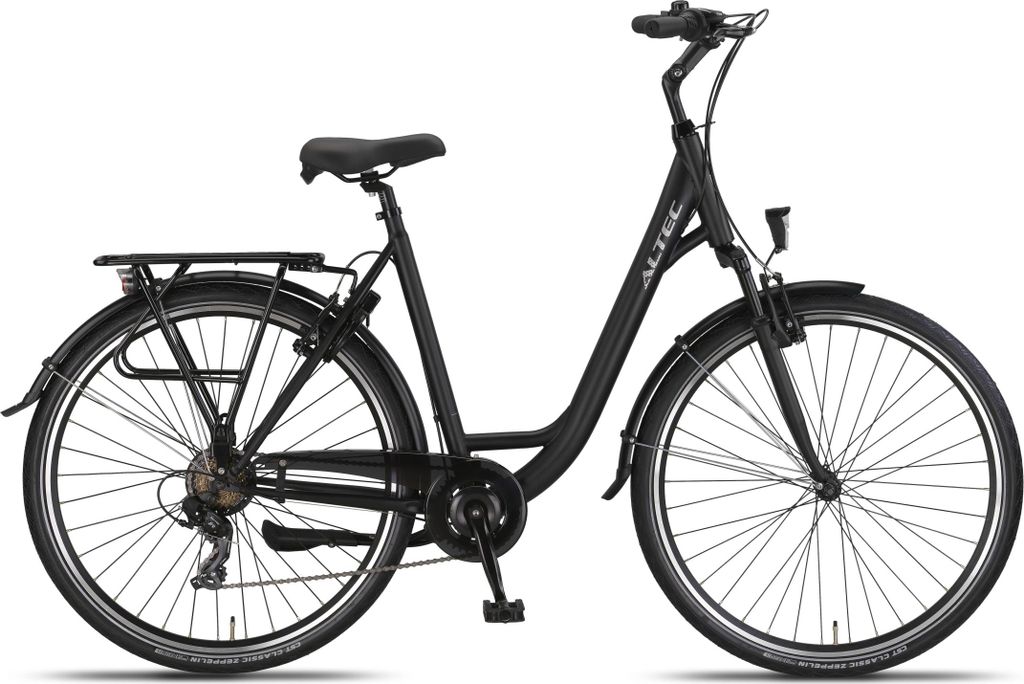 Altec Cityräder Damen Verona 28 Zoll 52 cm Damen 7G Felgenbremse Mattschwarz