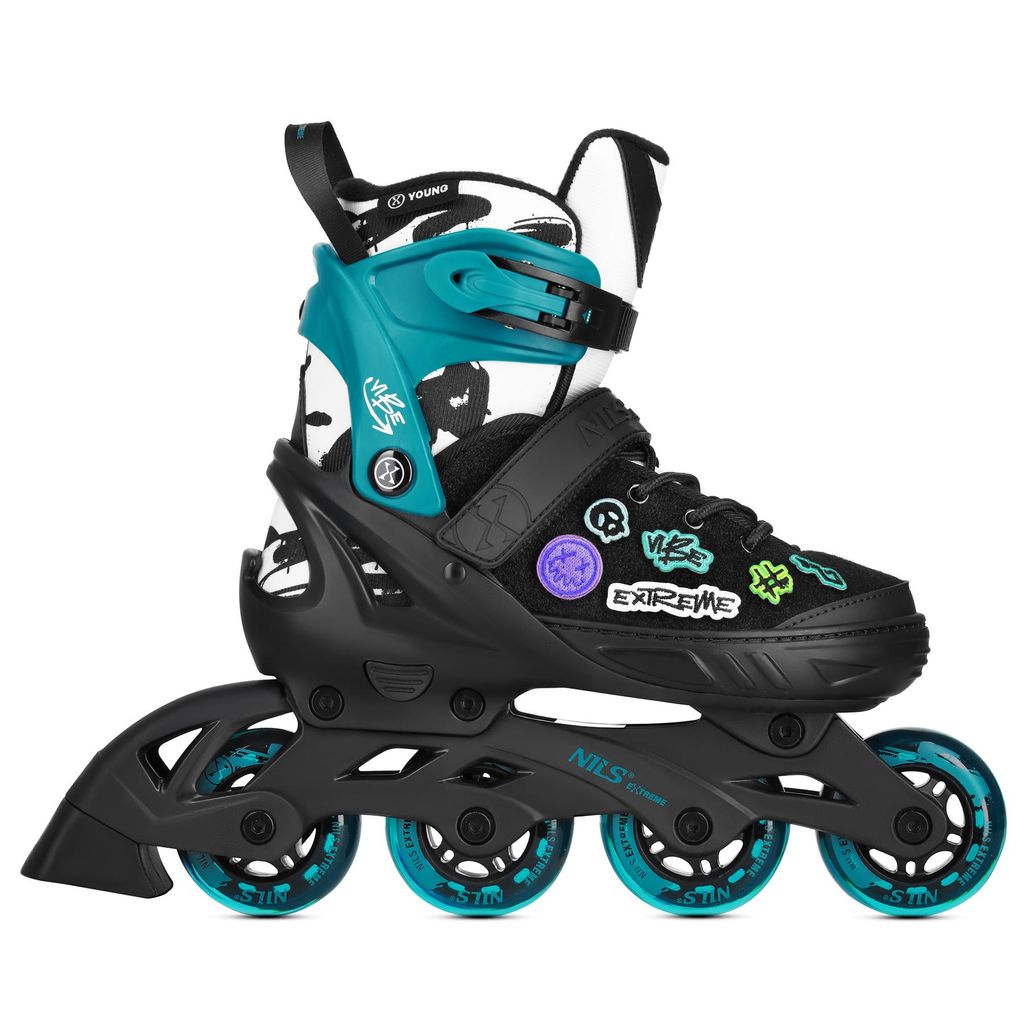 NILS EXTREME Inlineskates NA2053A VIBE türkis ABEC-5 Gr. 37-40