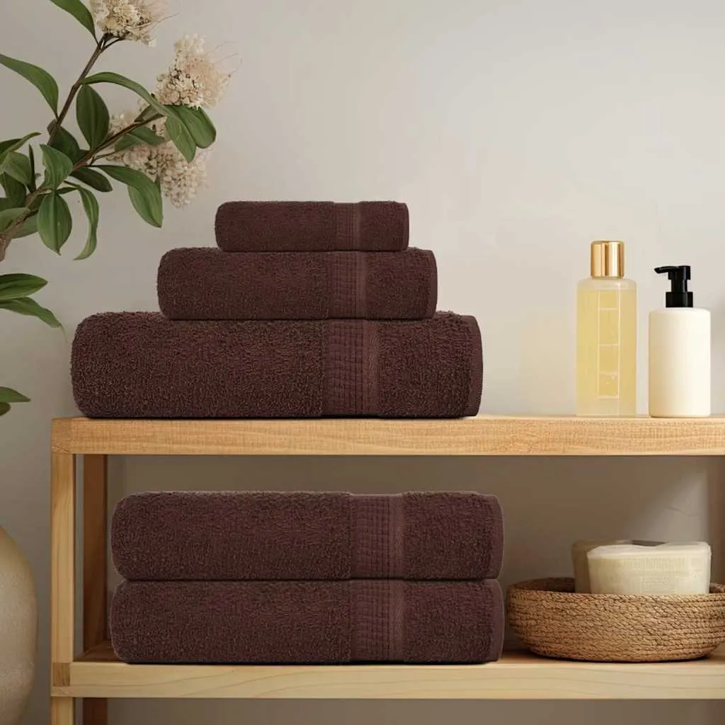 Set 2 Asciugamani 30x50 Marrone vidaXL | Ideale Hotel e B&B - 2