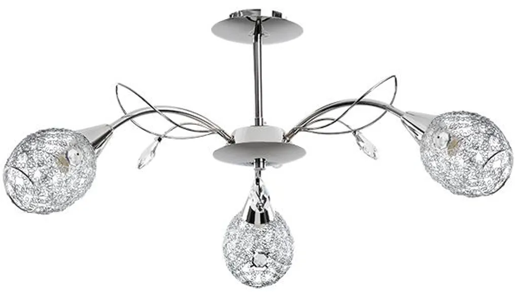 Suspension MARLENA Argent : Sublimer un Salon Sombre avec Cristaux