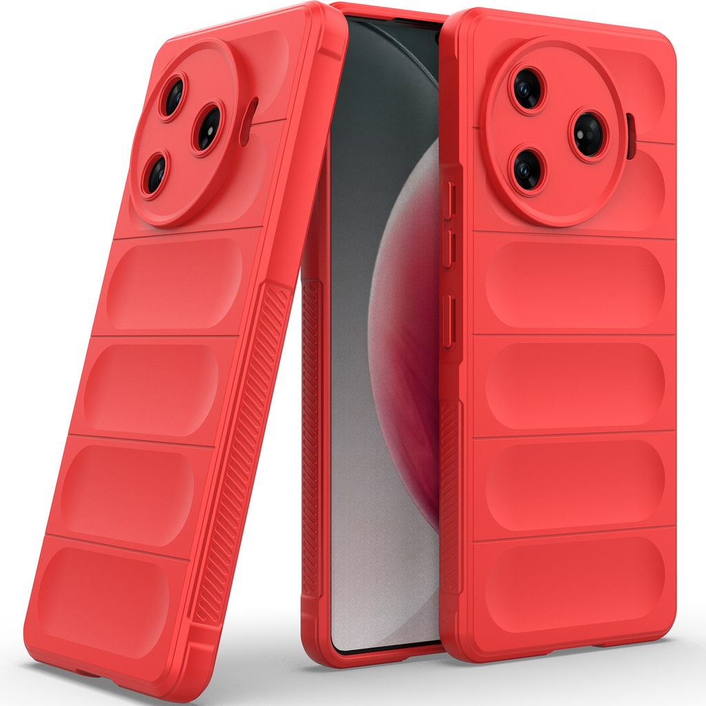 Handyhülle für Tecno Camon 30 Pro 5G Weich TPU Silikon Stossfest Anti-rutsch Hülle Rot
