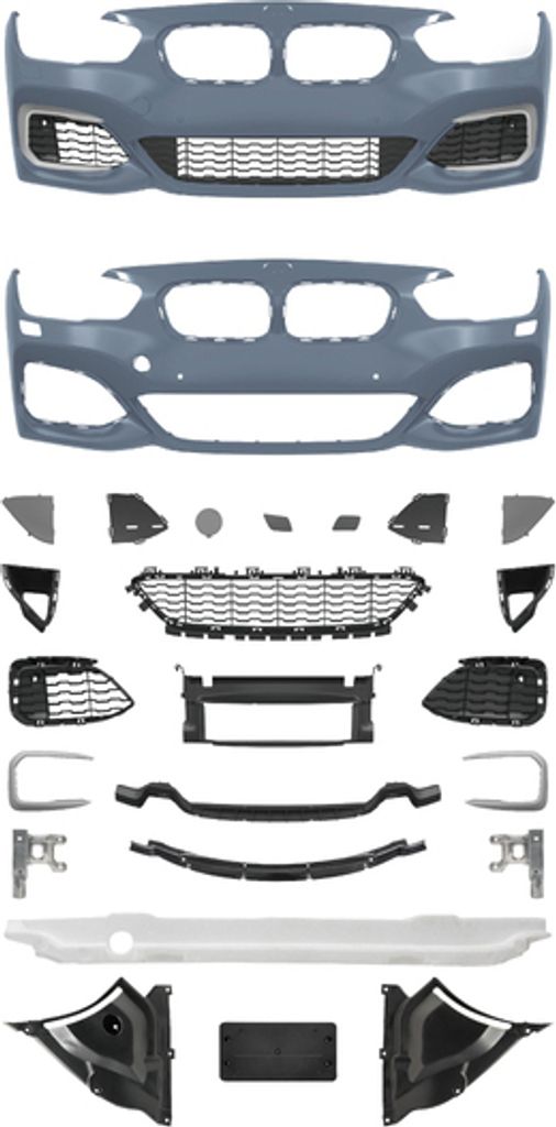 AN Umbau Sport Paket Evo Stoßstange vorne grundiert passt für BMW 1er F20 F21 LCI ab 2015 auch M-Paket nicht M135i