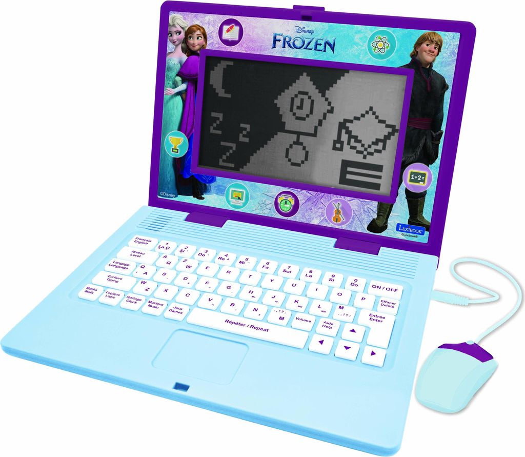 Lexibook Die Eiskönigin – Lerncomputer, zweisprachig, Französisch/Englisch, Spielzeug für Kinder, 170 Aktivitäten zum Lernen, Spaß und Klavi...
