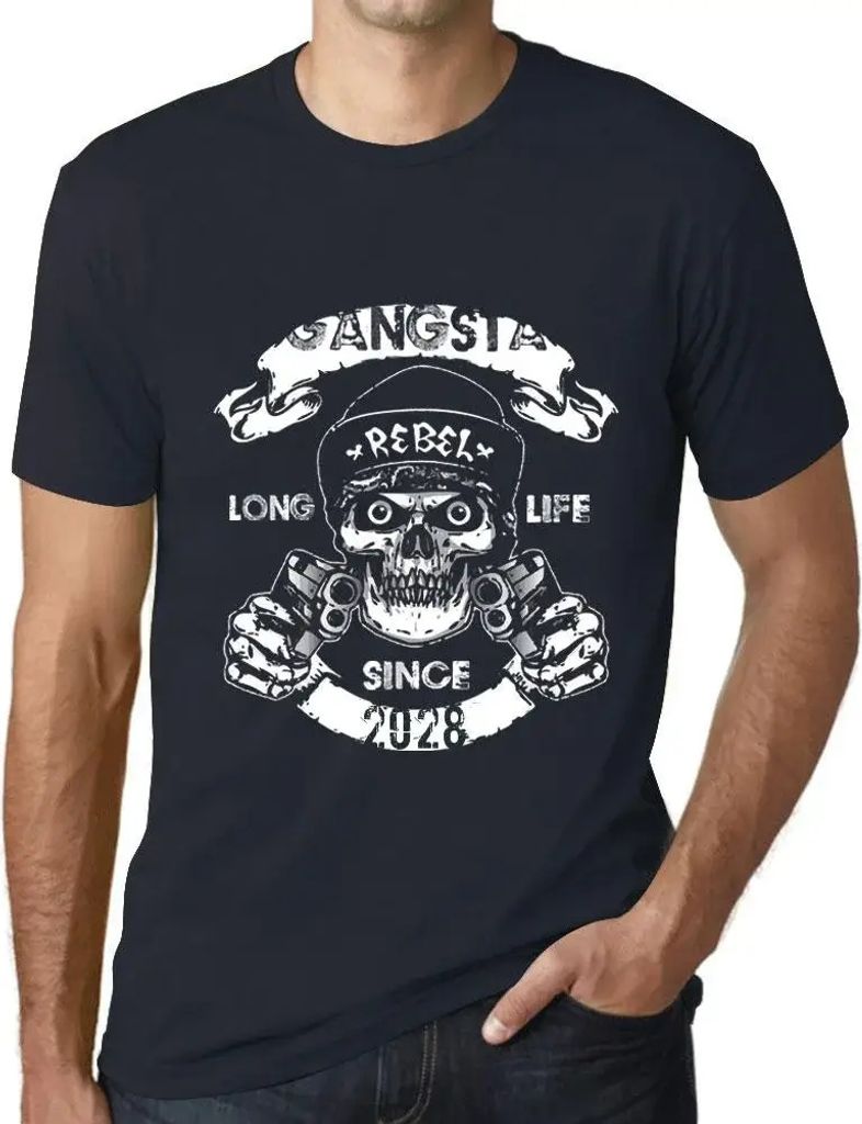 Herren Grafik T-Shirt Gangster und Rebell Langes Leben seit 2028 – Gangster and Rebel Long Life Since 2028 – Öko-Verantwortlich Vintage Jahrgang