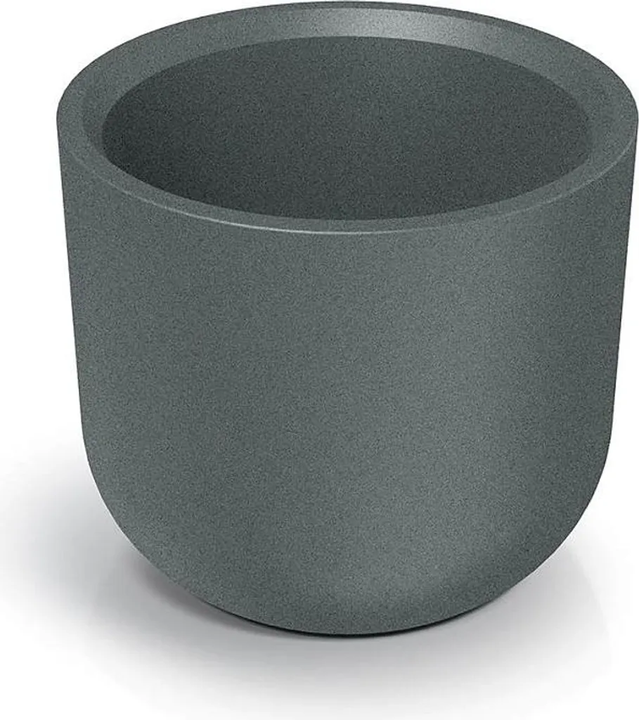 Jardinière Haute Ronde Molta 60cm - Bac à Fleurs Aspect Granit Gris