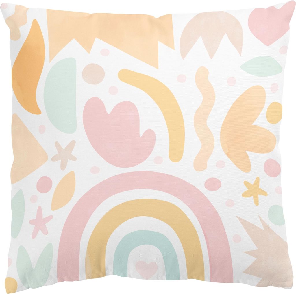 Dekokissen Muster drinnen / Indoor Zierkissen Samt waschbar Design pastell Abstrakt Sofakissen ohne Füllung