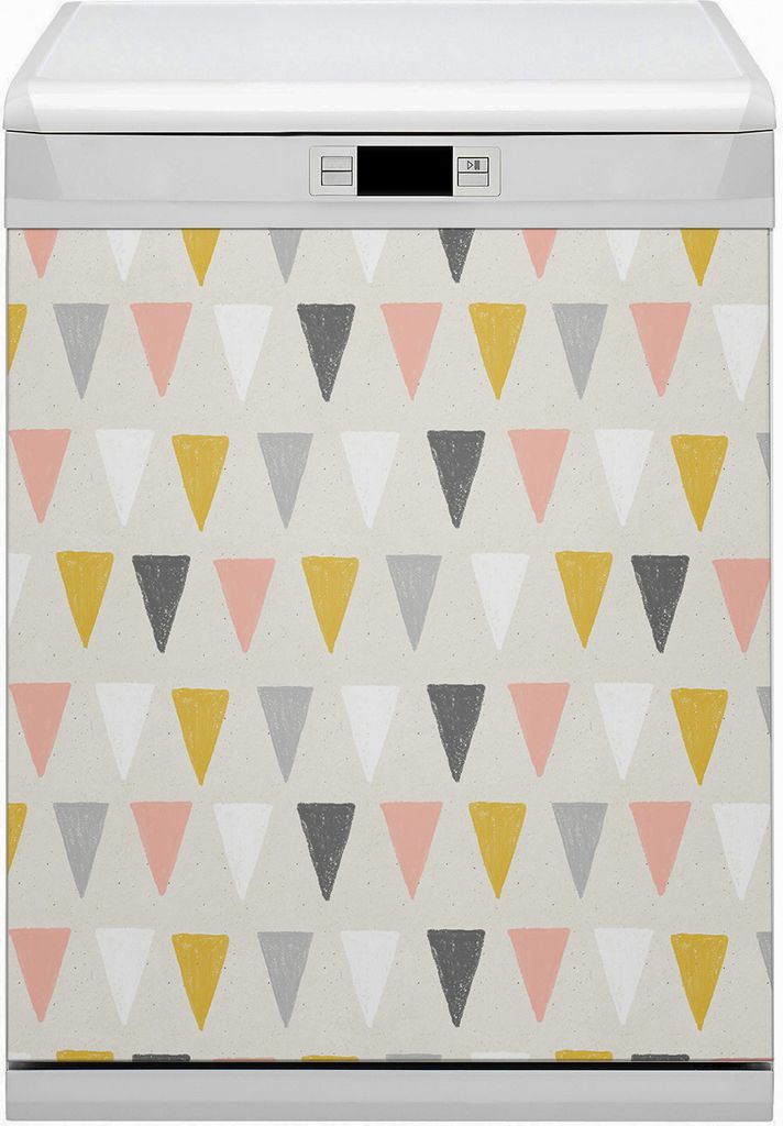 Dekorative Magnetmatte Küche Geschirrspüle 60x80 cm Magnet für Spülmaschine - Muster dreieckig