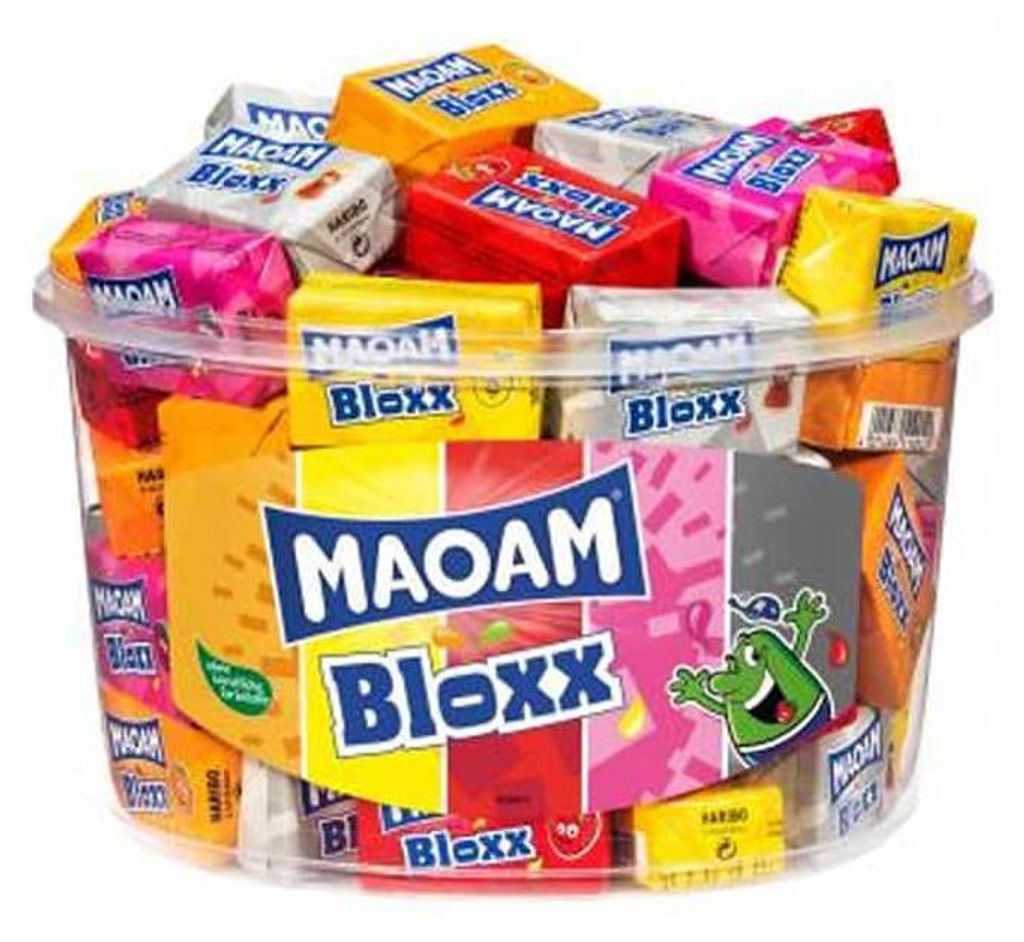 MAOAM 10004170 MAOAM Bloxx kauwgomtabletten, 50 stuks. Productafbeelding 