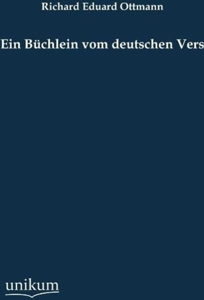 Ein Büchlein vom deutschen Vers