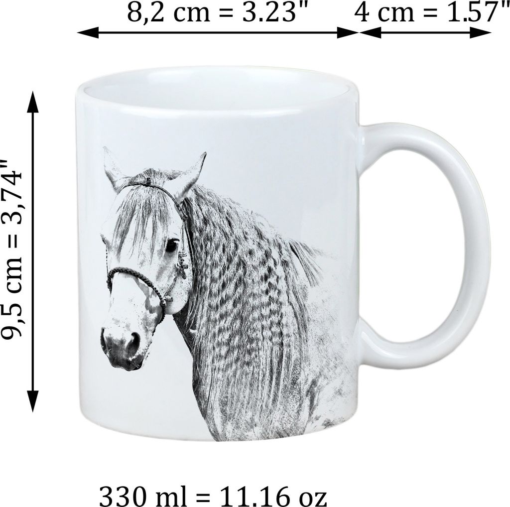 Aztekenpferd - Tasse mit Pferd, Tasse mit Bild, personalisiertes Geschenk der Marke Art-Dog