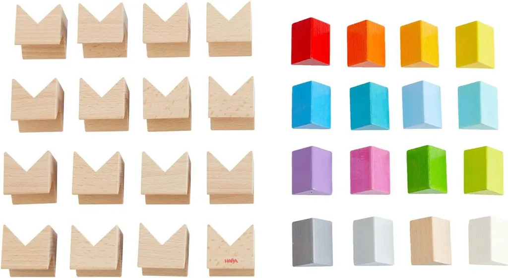 Jeu de construction en bois coloré pour bébé HABA Briques de découverte