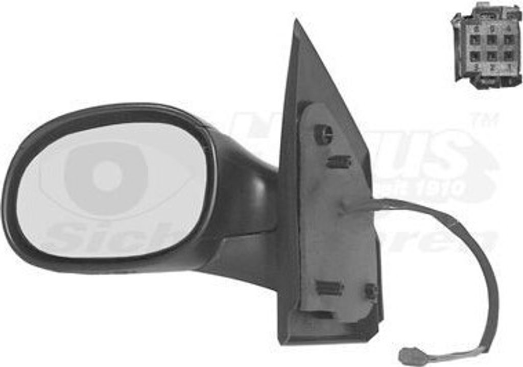 VAN WEZEL 0917805 Außenspiegel Seitenspiegel Links für CITROËN C2 Schrägheck (JM) Konvex