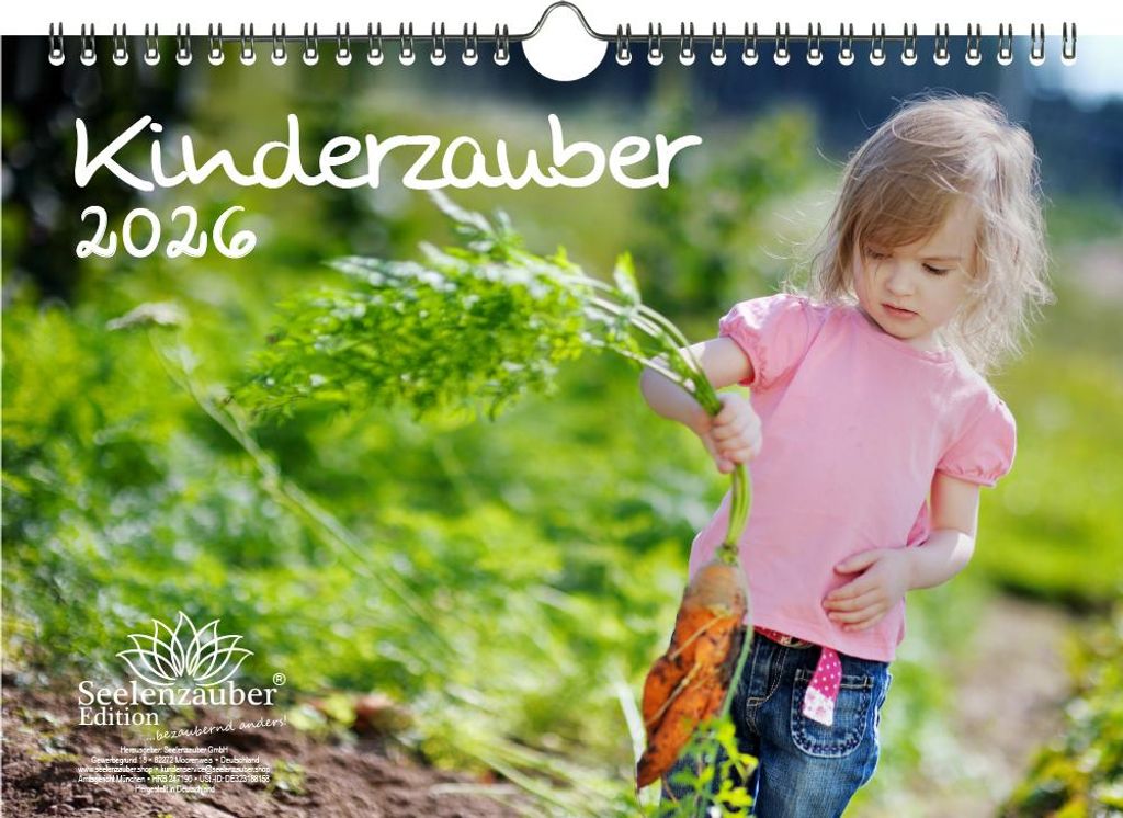 Kinderzauber DIN A4 Kalender für 2026 Kinder - Seelenzauber