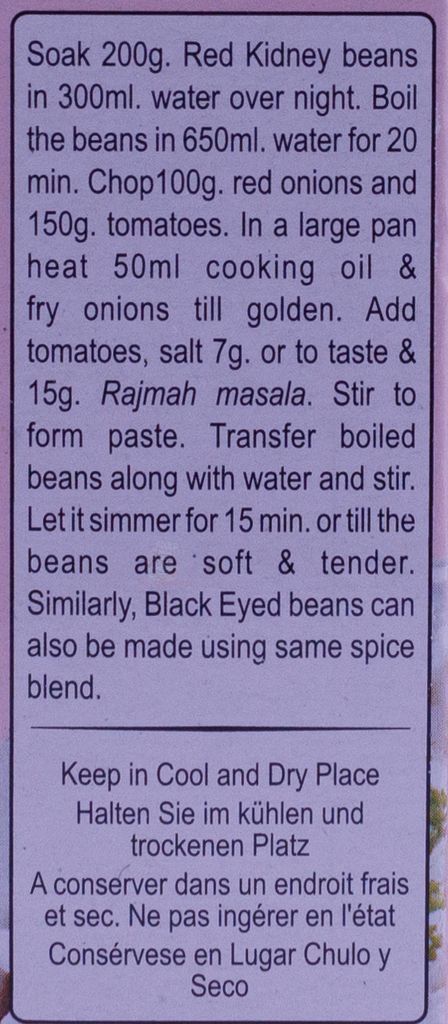MDH Rajmah Masala 100 g Image du produit 