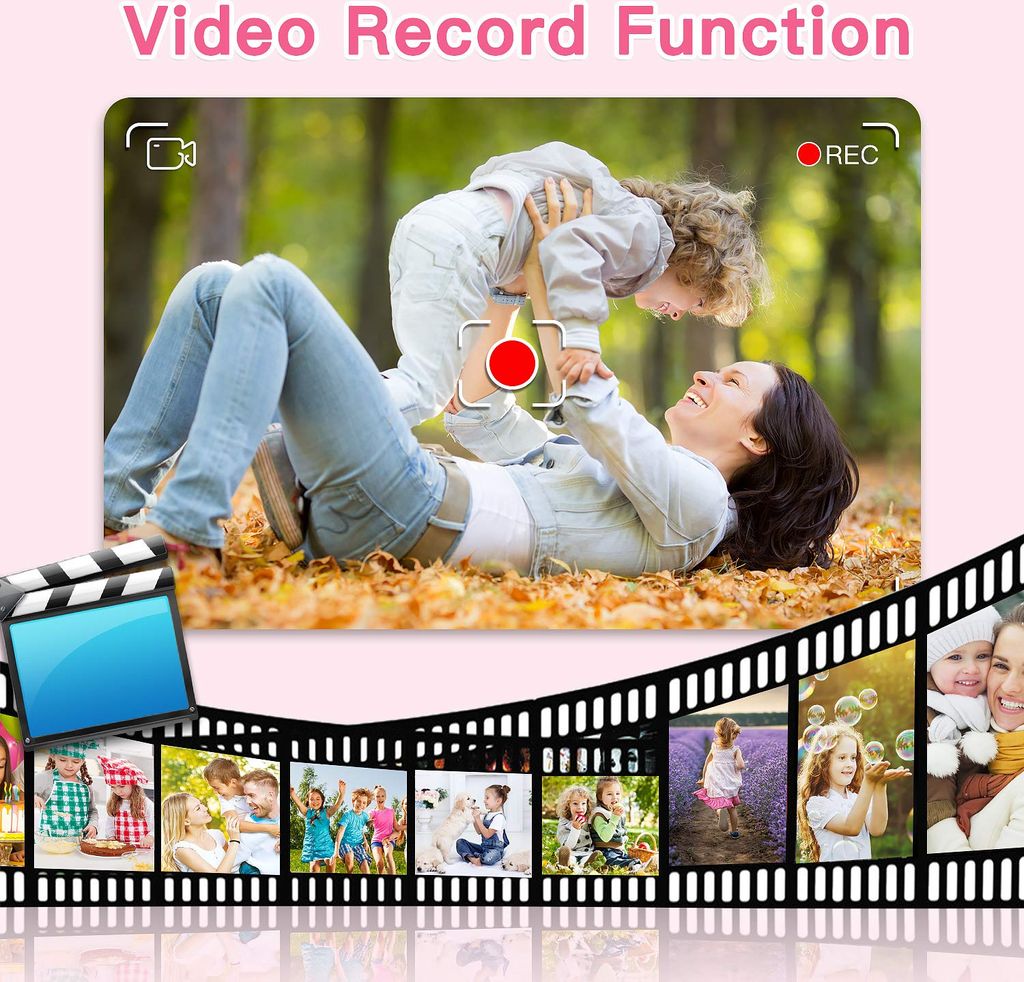Kinder Kamera, 2.0”Display Digitalkamera Kinder, 1080P HD Produktbild 4