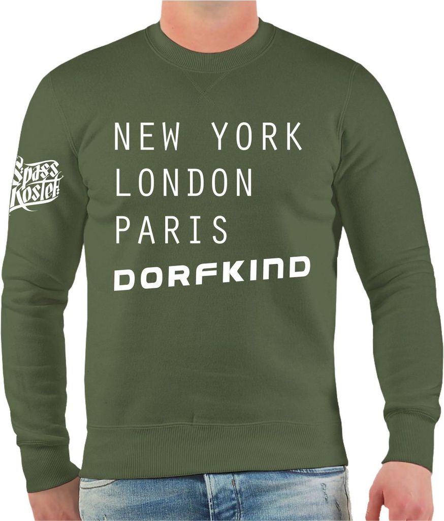 Herren Sweatshirt New York London Paris DORFKIND