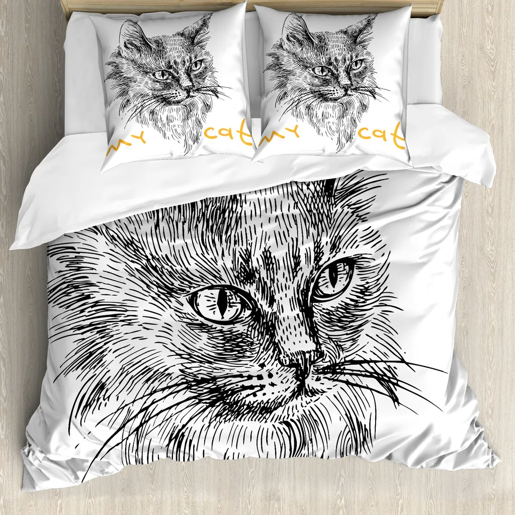 Fodera Per Cuscino Quadrata 45x45 Cm ABAKUHAUS, Con Stampa Animali Gatto E Cane, Multicolore Sabbia, Impermeabile - 3