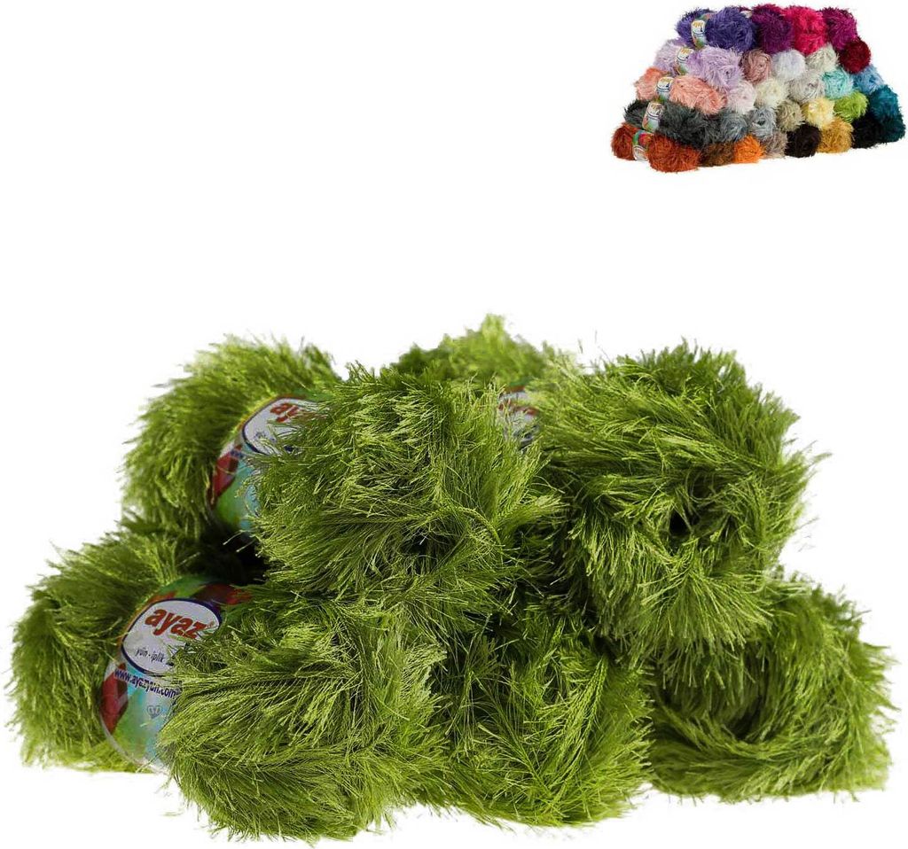 Fransen-Strickgarn Yumos 5 Knäuel je 150m/100g Strickgarn Produktbild 
