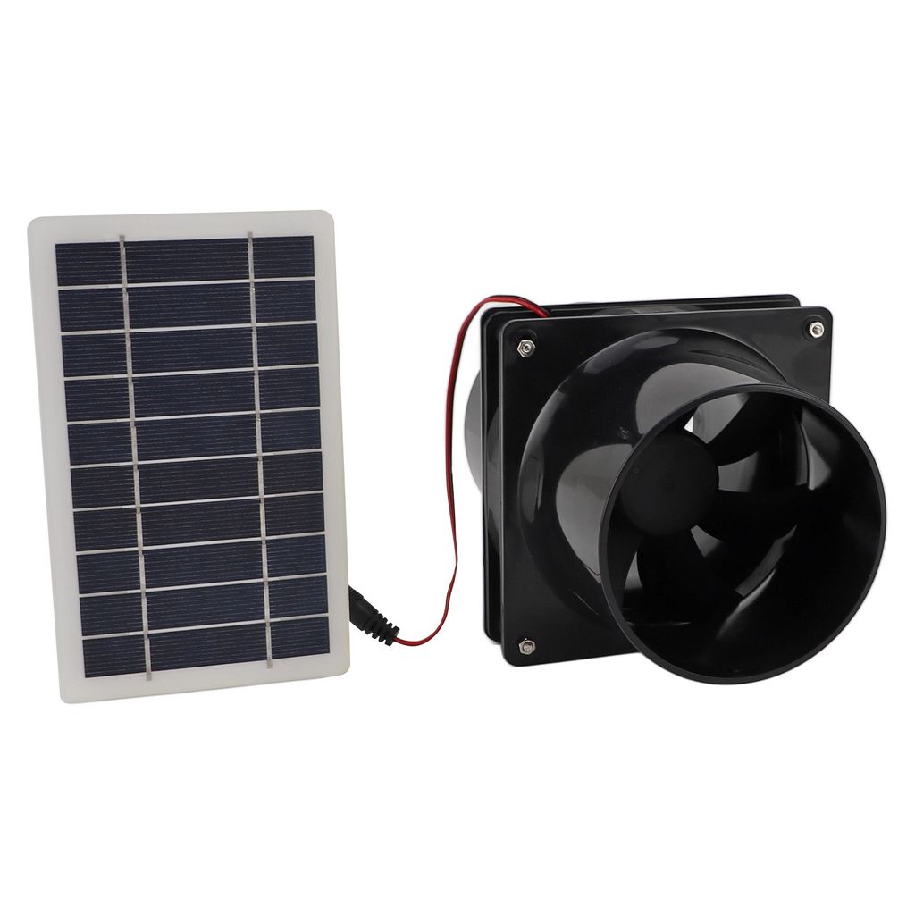 10W 12V solar powered exhaust fan for round tube ABS solar Immagine del prodotto 