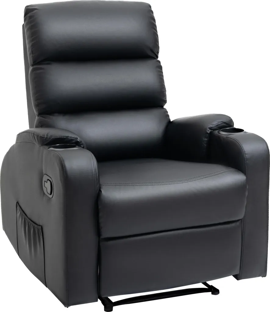 Fauteuil de repos contre le mal de dos avec Repose-Pied Ajustable Noir